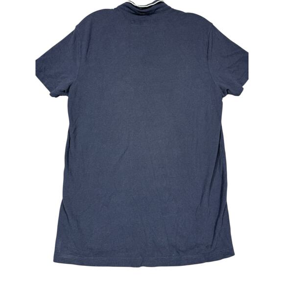 Abercrombie & Fitch Navy Split Neck Polo Shirt Men’s Medium 100% Cotton - Picture 3 of 5